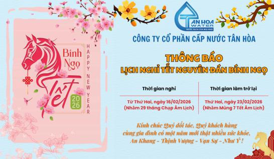 Thông báo nghỉ Tết Nguyên Đán Bính Ngọ 2026